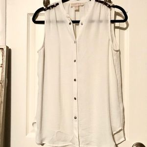 Michael Kors Silk Button down Tank S